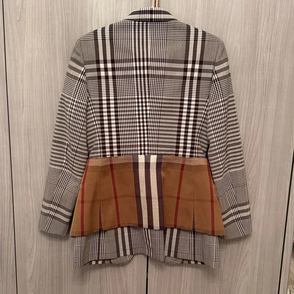 Burberry Brown Plaid-Lined Blazer - Picture 2 of 4